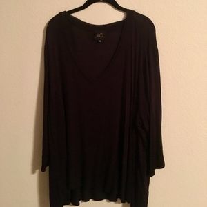 Long sleeve black blouse